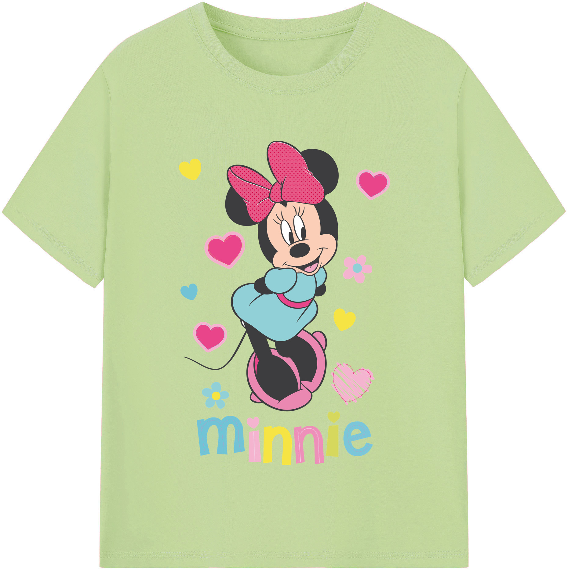 （画像用） ミッキーマウス Mickey Mouse 綿100％半袖Tシャツ（フロントプリント）